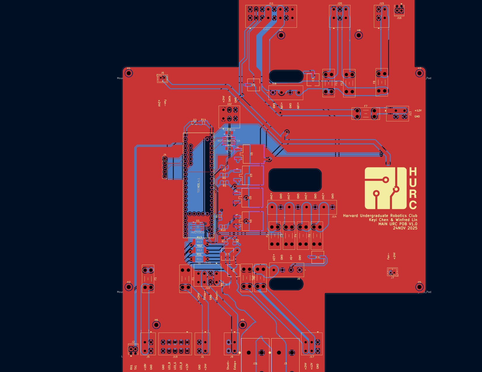 Printed PCB layout of the Main PDB v1.0.